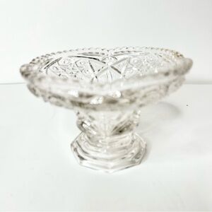 STAR OF DAVID" ANCHOR HOCKING PUNCH BOWL STAND - VINTAGE